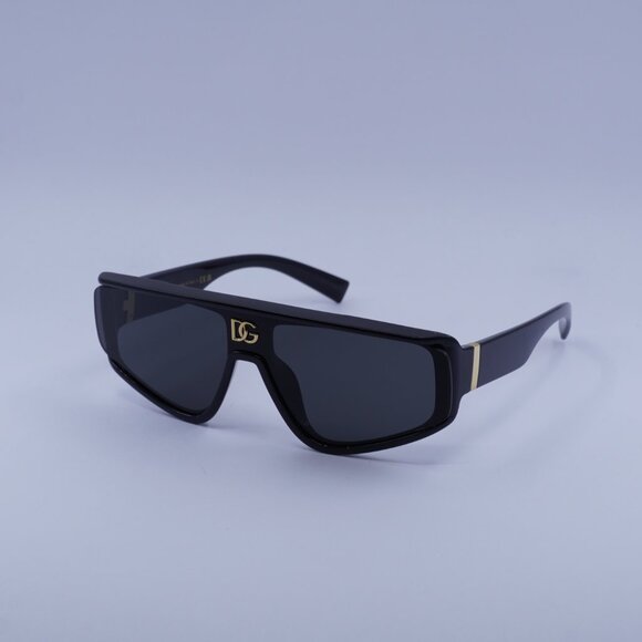 Dolce & Gabbana DG6177 501/87 Sunglasses Black Shield Frame, Grey Lenses main image 6